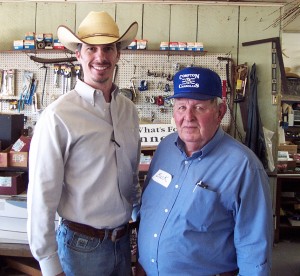 Luke Mobley and Buck Compton at Compton Charolais Sale 2010