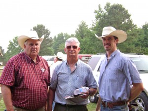 Dennis Adams, David Sullivan and Luke Mobley at Mid-Tenn Charolais Sale 2011
