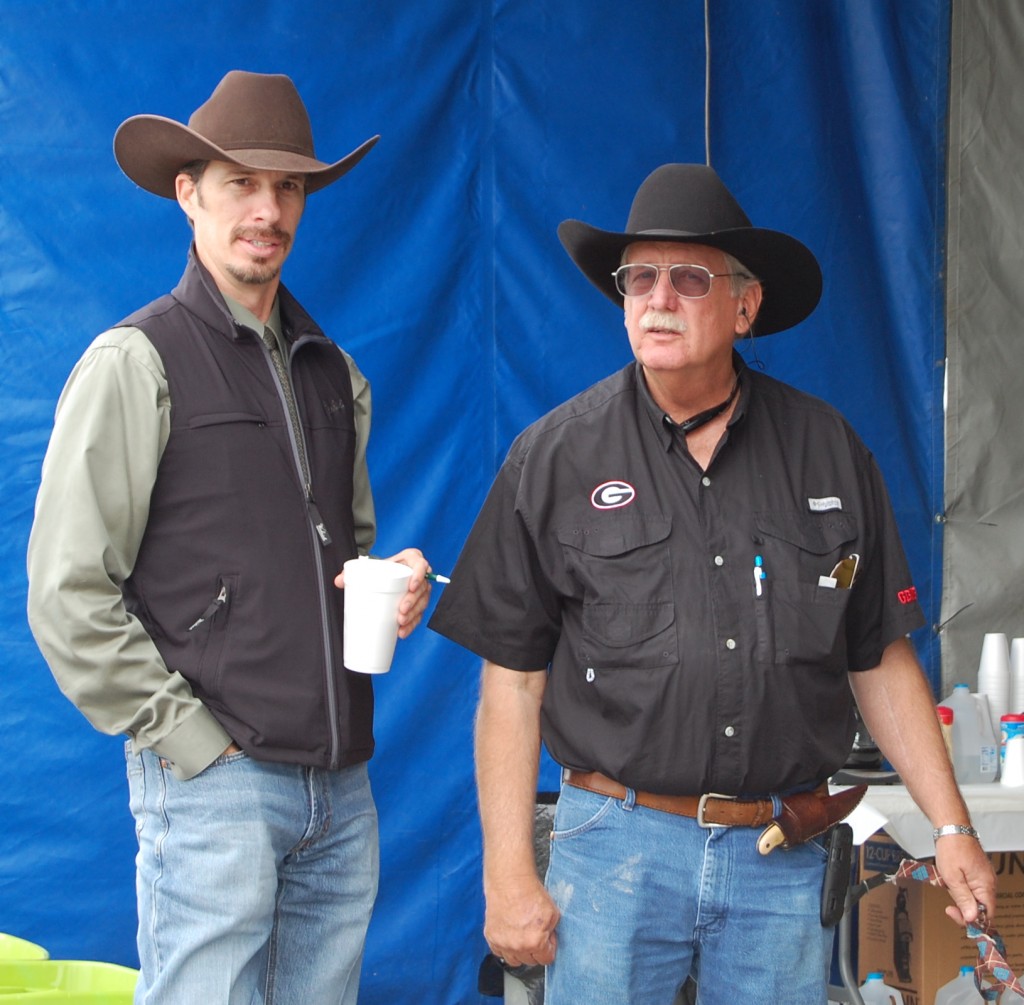 Luke Mobley and John Mosley at Frank Turner & Sons Angus Sale 2013